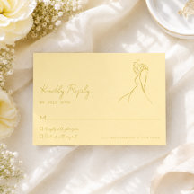 Lindo Script Moderno Amarelo Manteiga Casamento RS