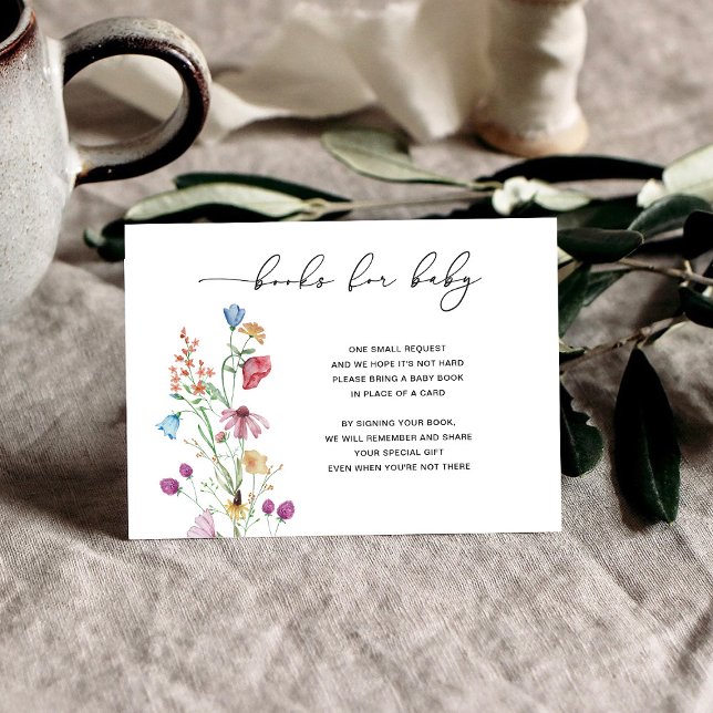 Cartão RSVP Livros De Flores Selvagens Para Carteira (Criador carregado)