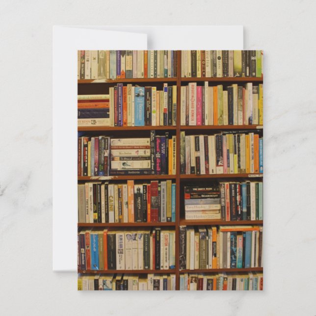 Cartão RSVP Livros na biblioteca (Frente)