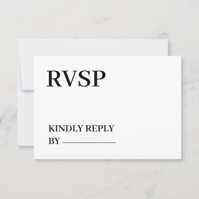 Cartão RSVP Logotipo personalizado - Sem pedido mínimo Obrigad (Frente)