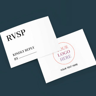 Cartão RSVP Logotipo Personalizado – Sem Pedido Mínimo Obrigad
