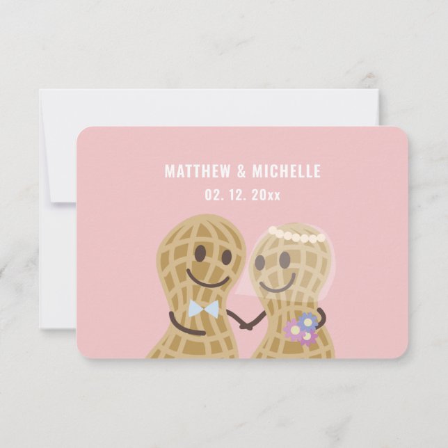 Cartão RSVP Loucos Rosa Elegantes Sobre Um Casamento Bonito (Verso)