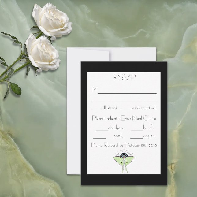 Cartão RSVP Luna Moon Phases (Criador carregado)