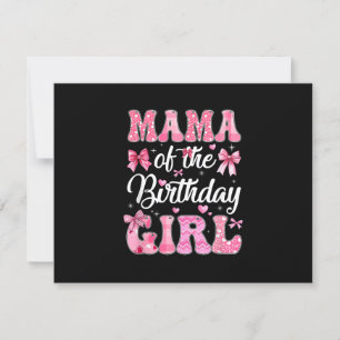 Cartão RSVP Mãe Do Arco De Coquetes Rosa Da Família Birthday G