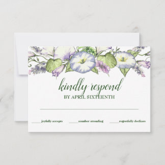 Cartão RSVP Manhã Simples Manipulação De Aquarela