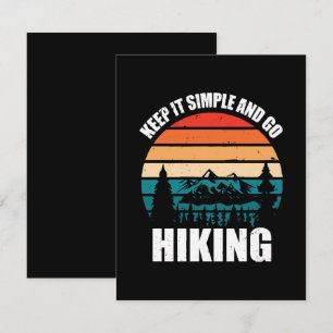 Cartão RSVP Mantenha As Coisas Simples E Vá Hiking