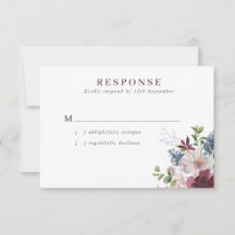 Marinho Borgonha e Casamento Floral Blush