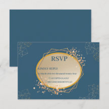 Marinho Dourado Oval Floral Boho