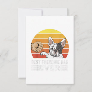 Cartão RSVP Melhor Pai Francês Para Cão Pai De Lover Bulldog