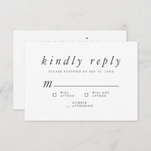 Cartão RSVP Memórias Simples Modernas do Funeral Memorial Resp