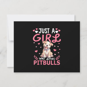 Cartão RSVP Meninas De Cachorro Pitbull Mulheres Apenas Uma Me