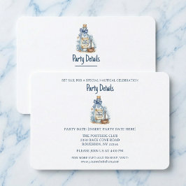 Cartão RSVP Mensagem em Garrafa Vela de Aniversário Código QR