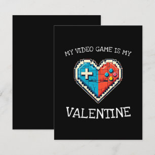 Cartão RSVP Meu Jogo de Vídeo é Meu Namorado