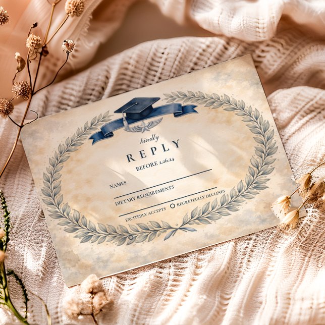 Cartão RSVP Military Air Force Graduation Theme (Criador carregado)