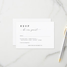 Cartão RSVP Minimalista Simples Seja nosso roteiro de casament