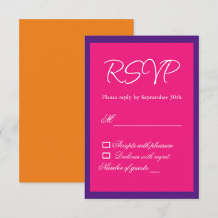 Cartão RSVP Mistura e Casamento Minimalista de Elevação do Sol