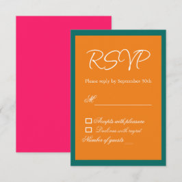 Cartão RSVP Mistura e Casamento Minimalista de Elevação do Sol