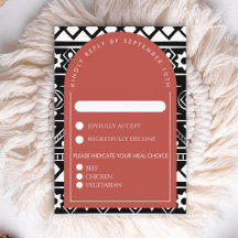 Modern Boho Pattern Wedch Coral