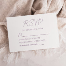 Modern Minimal Mauve Script Wedding