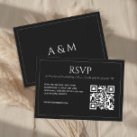 Cartão RSVP Modern minimalist black and white wedding<br><div class="desc">Make your wedding stationery effortlessly stylish with this modern, minimalist RSVP card in soft tan tone. Its clean, elegant design and simple layout make it easy for guests to respond, confirm number of guests and food choices while keeping your wedding look cohesive and stylish. Perfect for couples who want a...</div>