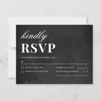 Cartão RSVP Modern Minimalist Save the Date Wedding Details