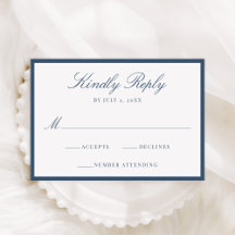 Modern Navy Border Wedding