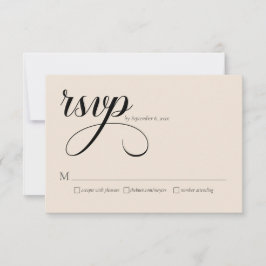 Cartão RSVP Modern Stylish Wedding Enclosure with QR Code