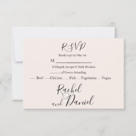 Cartão RSVP Modern Wedding