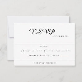 Cartão RSVP Modern Wedding