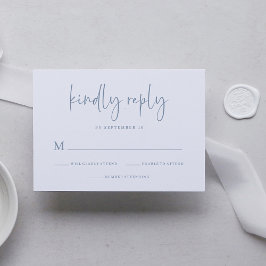 Cartão RSVP Moderno e minimalista simples | Casamento de Dusty