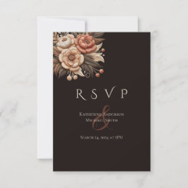 Cartão RSVP Moderno Elegante País Ocidental - Floral