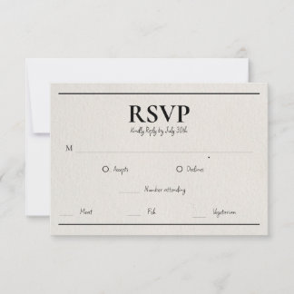 Cartão RSVP Moderno Minimalista com Tipografia Elegante e Foto