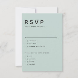 Cartão RSVP Moderno Minimalista Editorial Todas Maiúsculas Sea