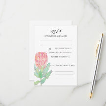 Moderno Minimalista Protea Botânico Casamento