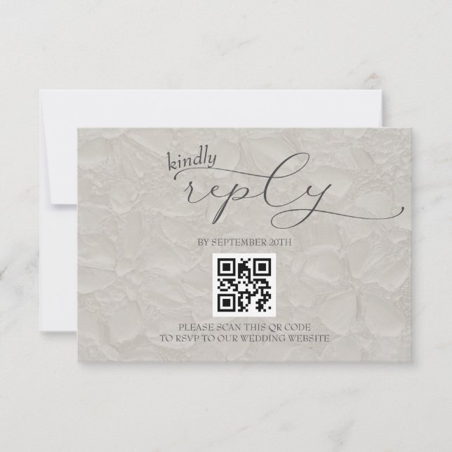 Cartão RSVP Moderno QR Simples (Frente)