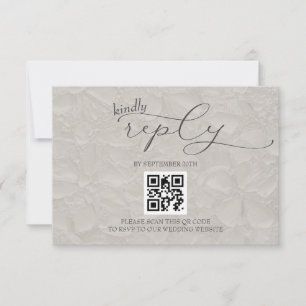 Cartão RSVP Moderno QR Simples