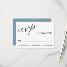 Moderno Simples Casamento Azul Empoeirado Elegante