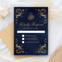 Moldura Dourada Antiga Casamento Islâmico Azul Mar
