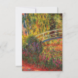 Cartão RSVP Monet Water Lily Pond and Water Irises