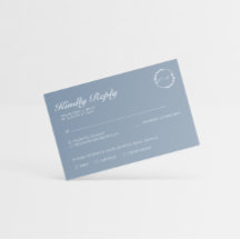 Monograma Azul Dusty com Folha Minimalista Simples