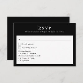 Cartão RSVP Monograma Botânico Moderno Casamento
