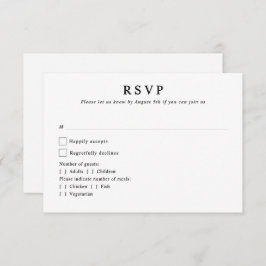 Cartão RSVP Monograma Botânico Moderno Casamento