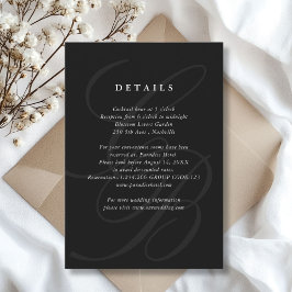 Cartão RSVP Monograma de Fontes de Script Minimalista | Casame