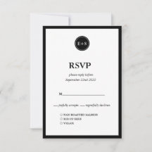 Monograma | Opções de Comida para Casamento Preto 