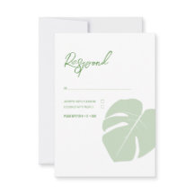 Monstera: Casamento Tropical Moderno - Folha Verde