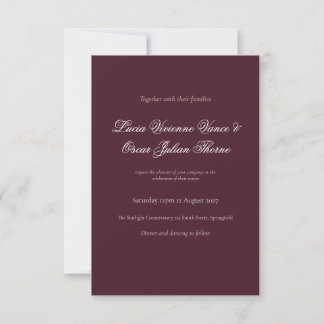 Cartão RSVP Moody Burgundy Dutch Floral Wedding Invitation