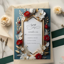 Motif Floral Luxurioso com Casamento de Folhas de 