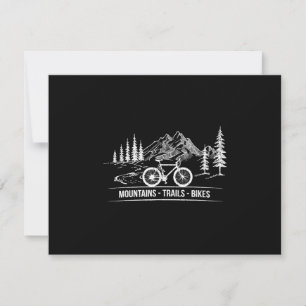 Cartão RSVP Mountain Trail Bikes - Ciclista Piloto de Biciclet
