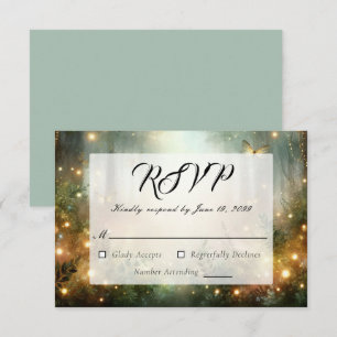 Cartão RSVP Mystic Forest Meadow Magic