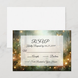 Cartão RSVP Mystic Forest Meadow Magic
